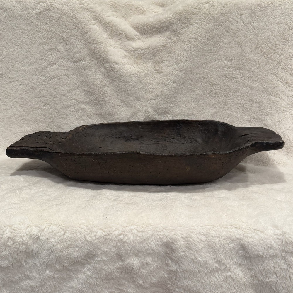 23 Inch Nanny's Fixin Dough Bowl Primitive Farmhouse Trencher Extra Large Resin